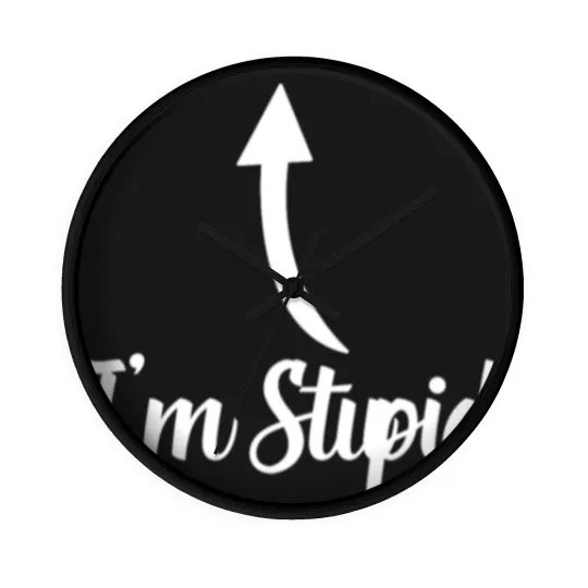 Discover I'm Stupid Up Arrow Funny Wall Clocks