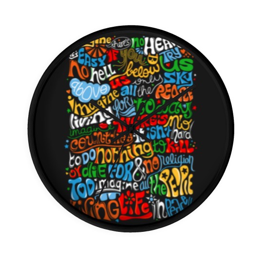 Discover Lennon Imagine Quote Wall Clocks