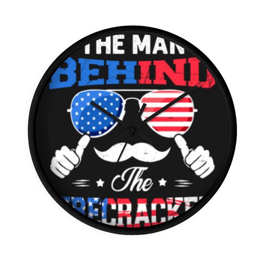 Discover The Man Behind The Firecracker 4th Of July American Flag - Behind The Firecracker 4th Of July - Wall Clocks