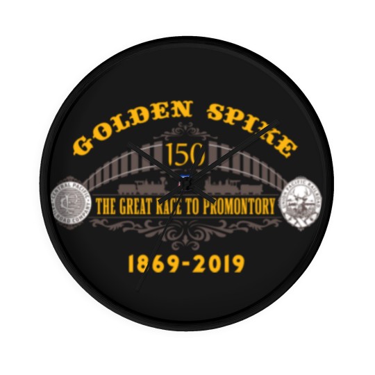 Discover Golden Spike Color UP Logo Wall Clocks