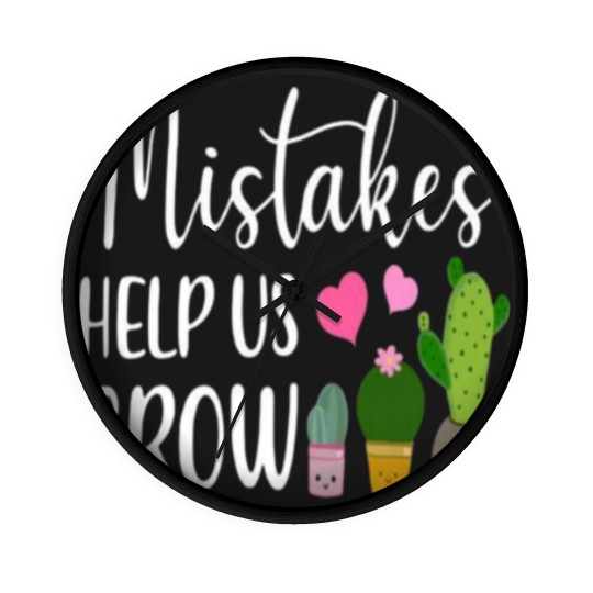 Discover Mistakes Help Us Grow For Teacher and Student Wall Clocks