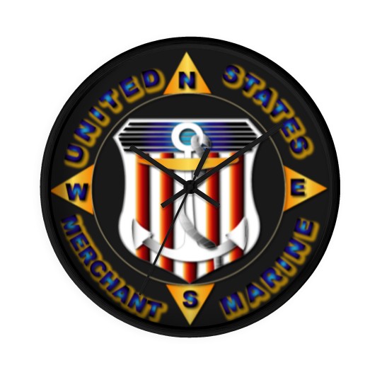 Discover Emblem - US Merchant Marine Wall Clocks