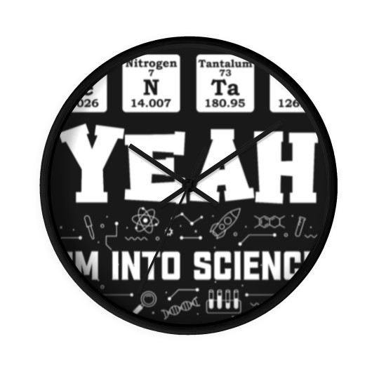 Discover Yeah I m Into Science hen Lover Element Table Wall Clocks