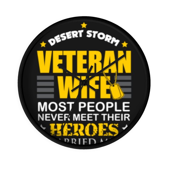 Discover Desert Storm Veteran Wife Family Hero Married Wall Clocks