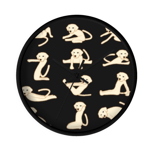 Discover Dogs doing Yoga Funny Animal Wall Clocks Wall Clocks