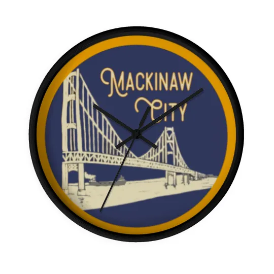 Discover Mackinaw City Decal - Mackinaw City - Wall Clocks