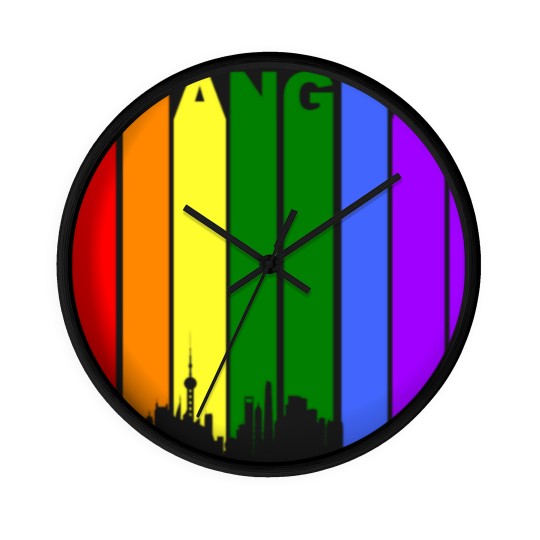 Discover Shanghai China Rainbow LGBT Gay Pride Wall Clocks