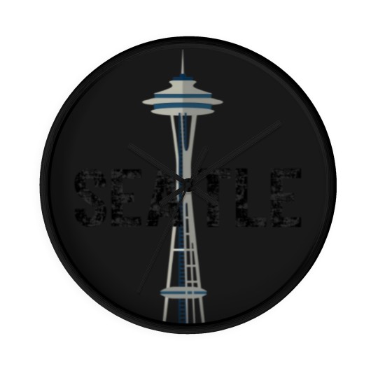 Discover Seattle Space Needle Traveler Souvenir Washington Gift - Seattle Souvenir - Wall Clocks
