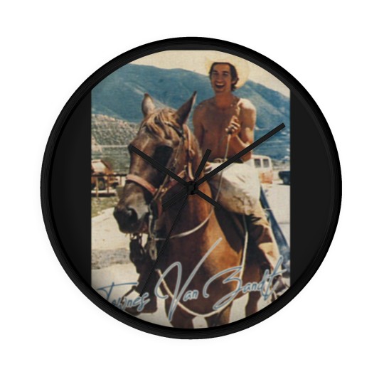 Discover Townes Van Zandt - Retro On Horse Fan Art - Townes Van Zandt - Wall Clocks