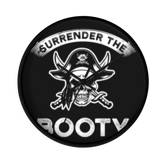 Discover Pirate - Surrender The Booty Wall Clocks