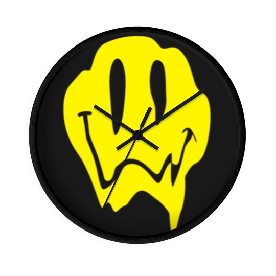 Discover Melting Acid Smiley Face Wall Clocks