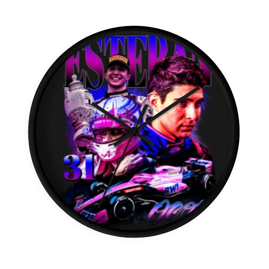 Discover Esteban Ocon Wall Clocks Driver Racing Championship Formula Racing Wall Clocks French Vintage Design 90s Graphic Wall Clocks