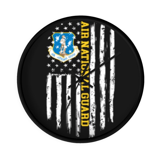 Discover Air National Guard American Flag Gift Wall Clocks Wall Clocks