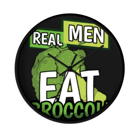 Discover Real Men Eat Broccoli - Men - Wall Clocks