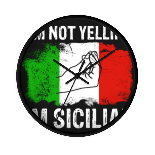 Discover Sicilian not yelling funny Italian Wall Clocks Wall Clocks