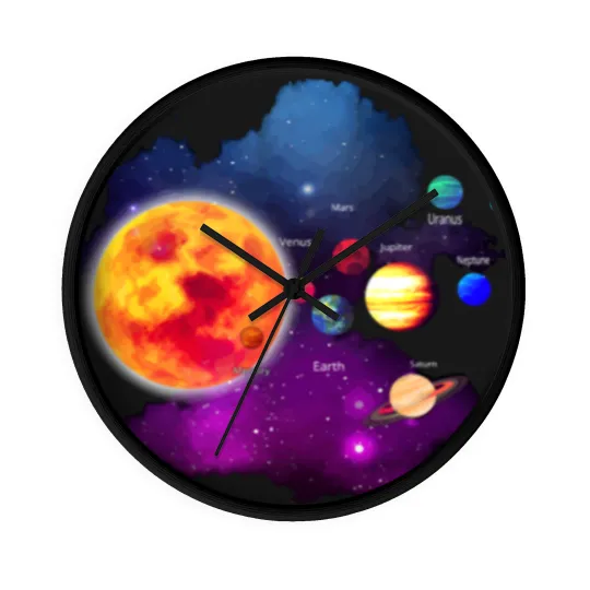 Discover Solar System Planets For Astronomy And Space Geeks Wall Clocks