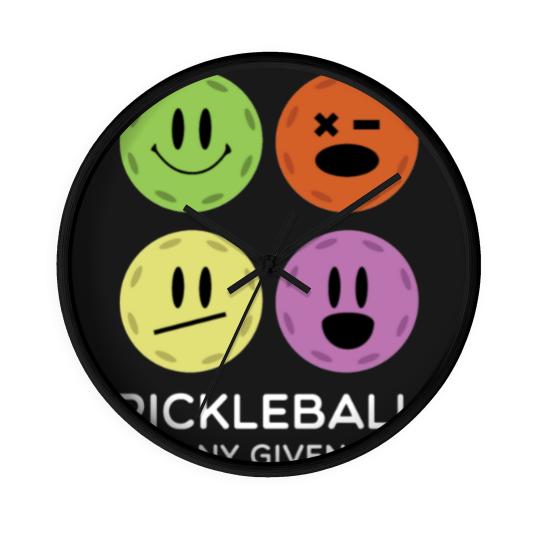Discover Gift for Pickleball Players Any Given Day Funny Wall Clocks
