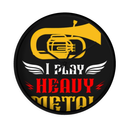 Discover I Play Heavy Metal Tuba Player Wind Instruments Wall Clocks