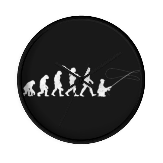Discover Evolution of Man Fly Fishing Outdoor Hobby Family Wall Clocks
