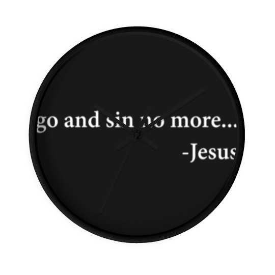 Discover Go and Sin No More, Jesus, Christian Wall Clocks