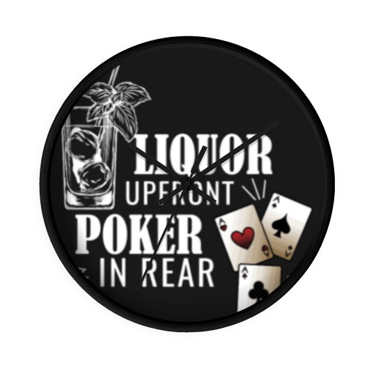 Discover Liquor Up Front Poker In The Rear Gambling Long Sl Wall Clocks