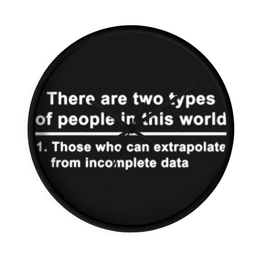 Discover There are two types of people in this world - Symbol - Wall Clocks