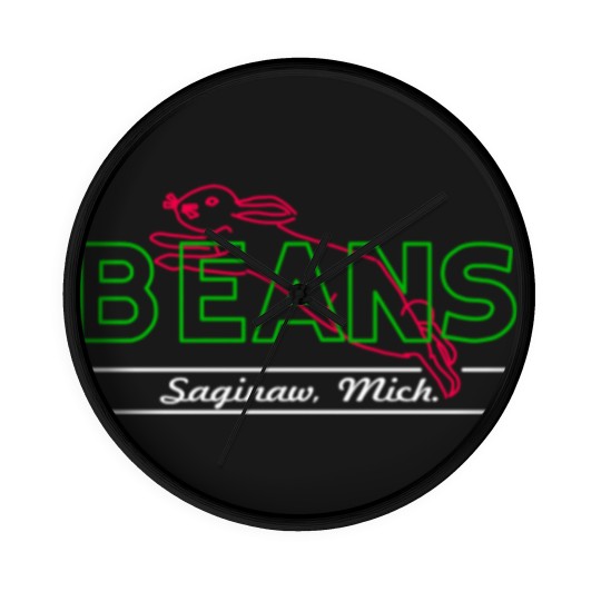 Discover Beans Bunny Saginaw Michigan Nostalgia Wall Clocks