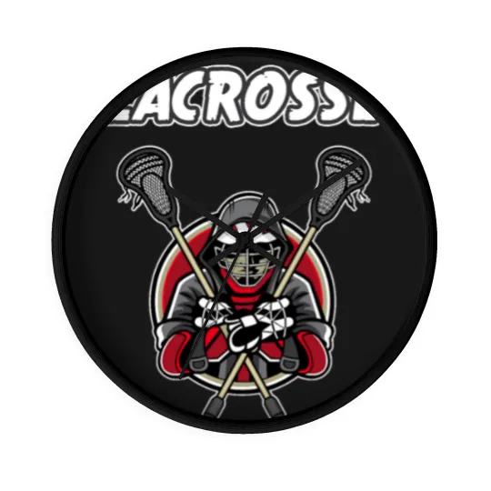 Discover lacrosse athlete la crosse gift Wall Clocks