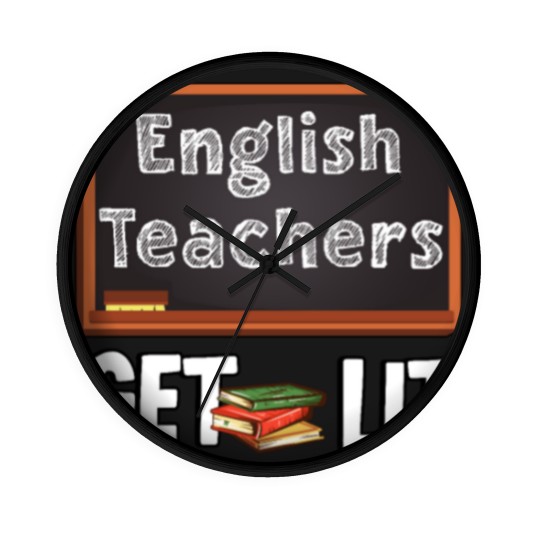 Discover Book Chalk Teacher English Literature Blackboard Wall Clocks