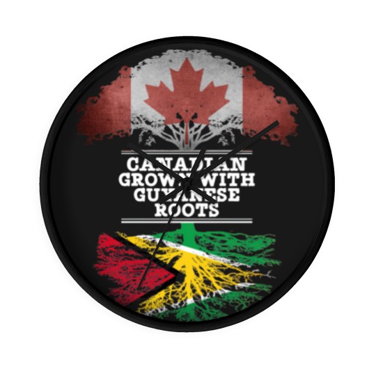 Discover Canadian Grown With Guyanese Roots - Gift for Guyanese With Roots From Guyana - Guyanese - Wall Clocks