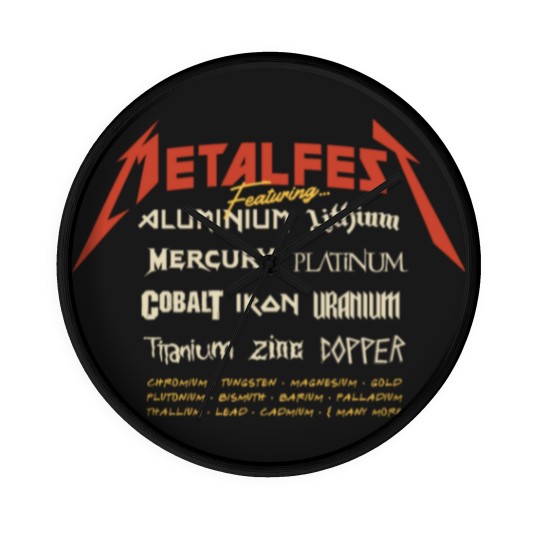 Discover metal fest Wall Clocks