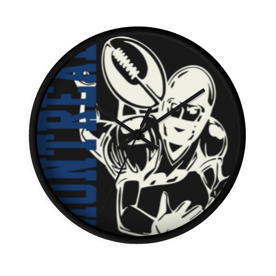 Discover Montreal Football with Player Graphic - Montreal Football - Wall Clocks
