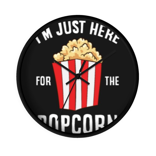 Discover Just Here For The Popcorn Cinema Watching Movies Wall Clocks