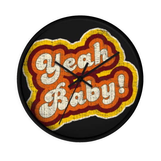 Discover "Yeah Baby!" Vintage 1970s Slang - Yeah Baby - Wall Clocks