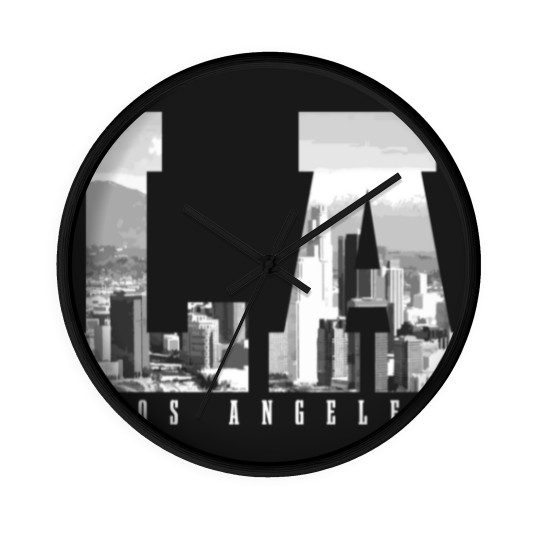 Discover Los Angeles California Skyline Wall Clocks