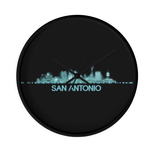 Discover San Antonio Skyline - San Antonio Skyline - Wall Clocks