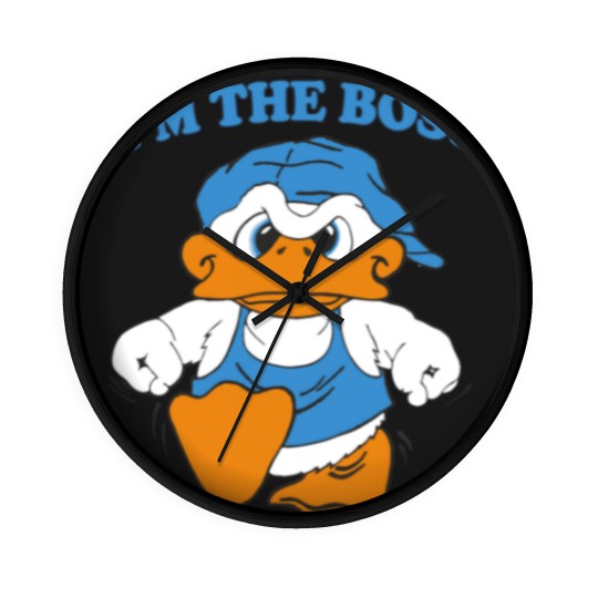 Discover I'm The Boss Duck Wall Clocks 90s Cartoon Tourist Wall Clocks