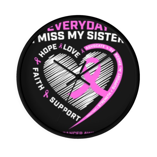 Discover Loving Memory Wall Clocks Sister Breast Cancer Awareness Wall Clocks