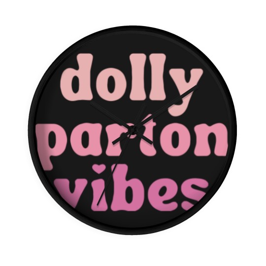 Discover Dolly Parton Vibes Wall Clocks | Dolly Parton Wall Clocks for Women | Unisex Graphic Wall Clocks | Retro Dolly Wall Clocks | Country Retro Style Wall Clocks