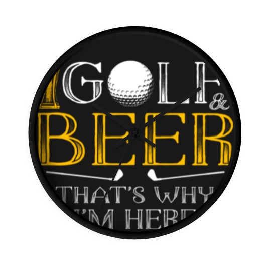 Discover Golf and Beer Joke Dad Wall Clocks Funny Beer And Golf Lover Gift - Drinking Beer And Playing Golf Great - Wall Clocks
