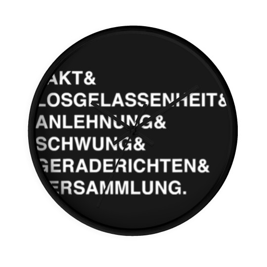 Discover Dressage German Training Scale Equestrian Dressage Wall Clocks