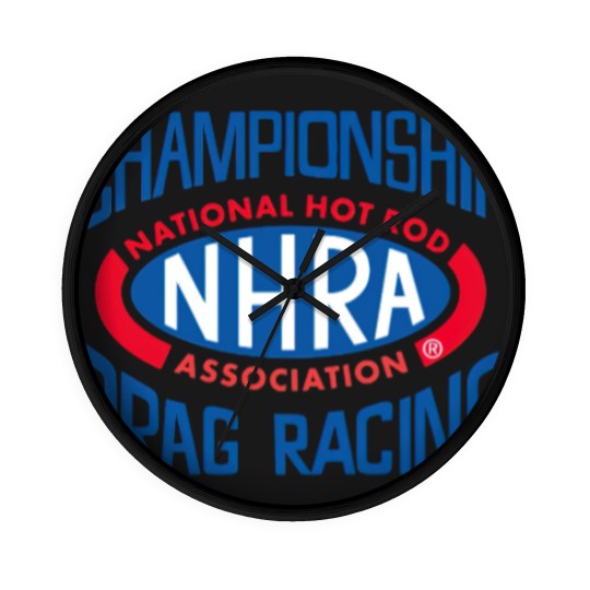 Discover Championship Drag Racing Nhra Logo Wall Clocks