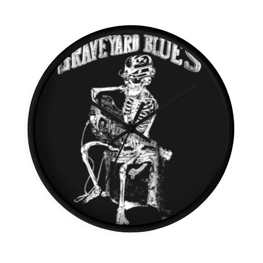 Discover Vintage 90s GRAVEYARD BLUES fashion victim Wall Clocks skull