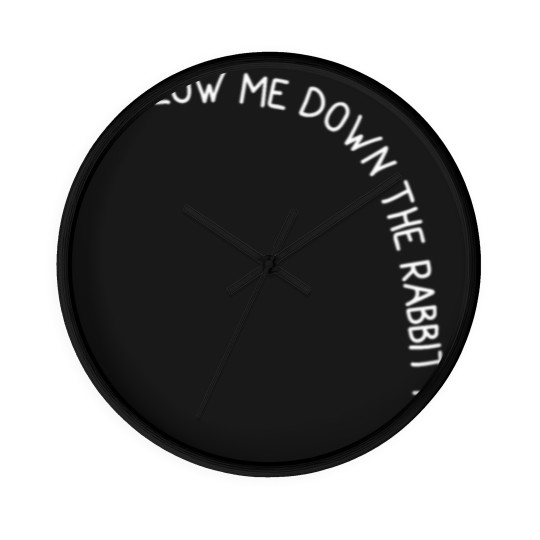 Discover Follow me down the rabbit hole Wall Clocks