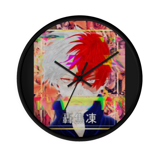 Discover Shoto Todoroki Glitch - Hero Anime - Wall Clocks
