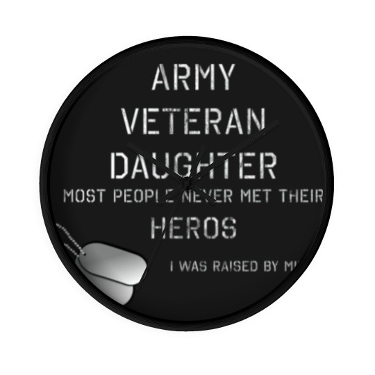 Discover ARMY VETERAN DAUGHTER Wall Clocks