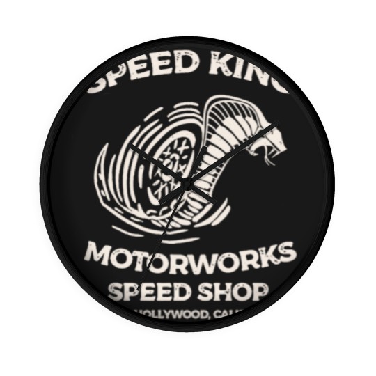 Discover Speed King Motorworks Speed Shop Hollywood, Calif - Speed King Motorworks Cobra Kai - Wall Clocks