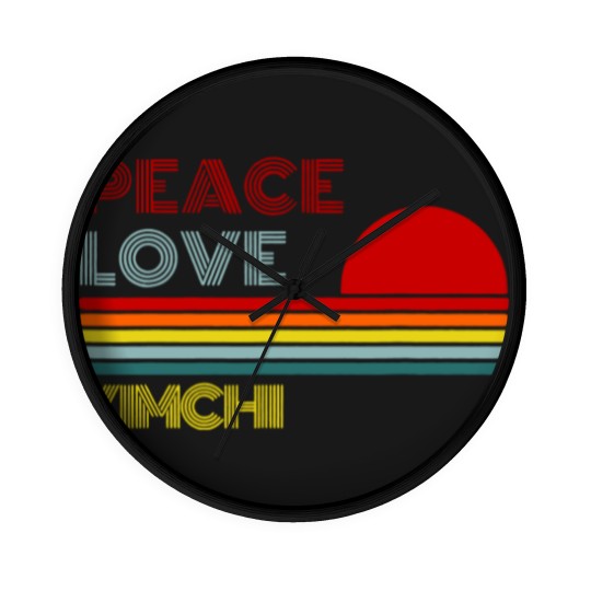 Discover Peace Love Kimchi Retro Vintage Wall Clocks