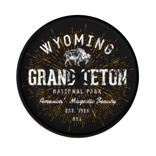 Discover Retro Vintage Grand Teton National Park Wall Clocks
