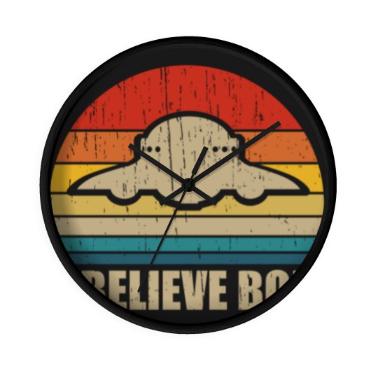 Discover I Believe Bob - Bob Lazar Ufo Area 51 Conspiracy Theory - Wall Clocks